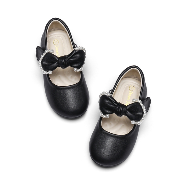 Dream Pairs Girls Mary Jane Flats (Toddler/Little Kid) - BLACK PU - 2